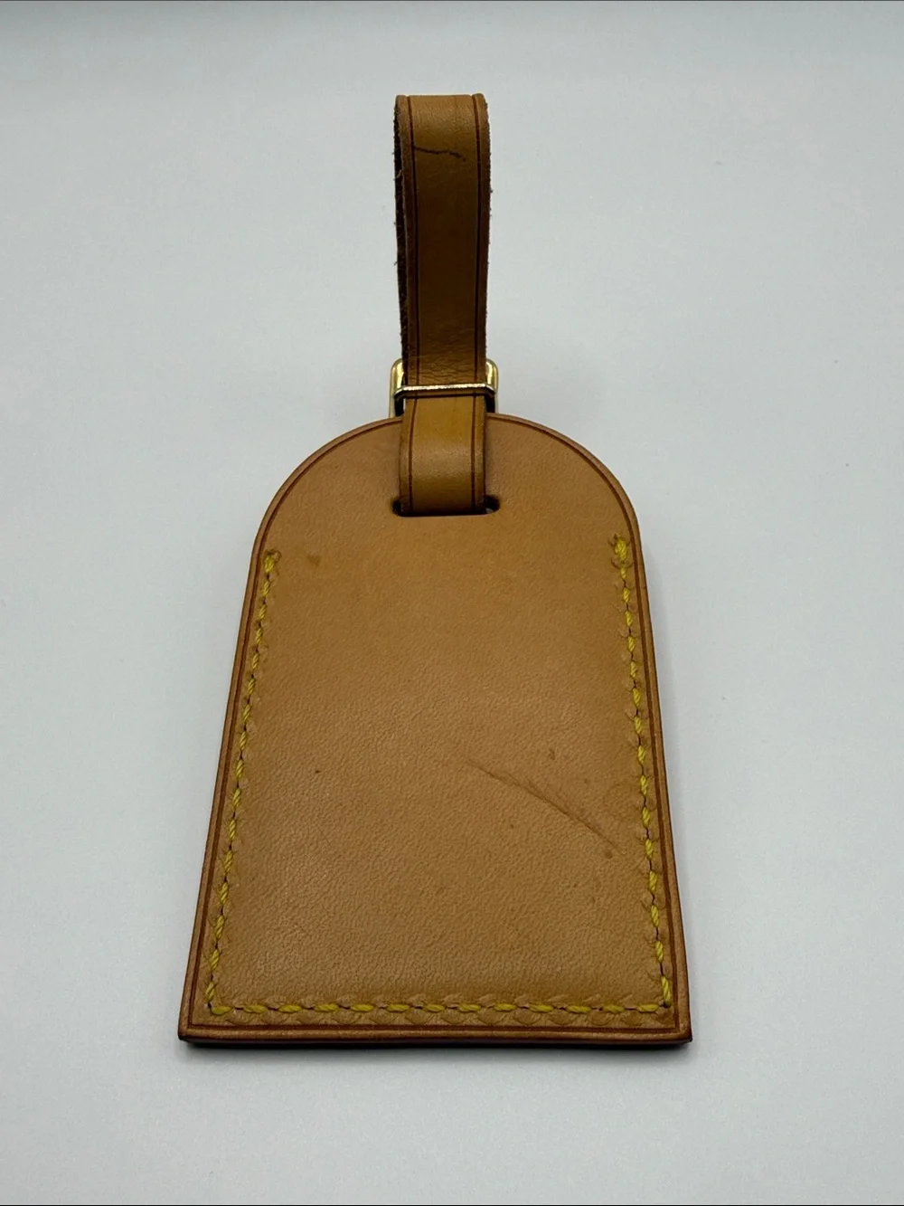 LOUIS VUITTON vachetta travel tag light brown new